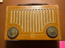 Merco Americall Transistor Receiver, Leather Case 1950’s picture