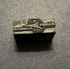 Kaiser Aluminum -- vintage letterpress printing block - Ravenswood WV picture