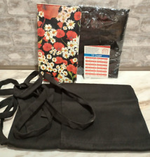 Server Waitress Floral Checkbook Organizer Book w Tip Chart & 2 Half Aprons picture