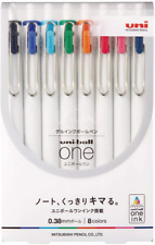 Ball One, Gel Ink 0.38Mm Ballpoint Pen, 8 Colors Set (UMNS388C) picture