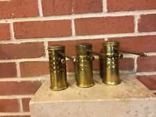 Lot of (3) Vintage EAGLE NO. 66 Oil Can Brass Metal Finger Pump Oiler USA picture