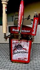 Vintage Budweiser beer tower dispenser 3 - tap faucet Plexiglass & Brass picture