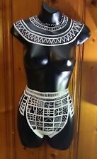 Hanging Hand painted female mannequin/w African Kente design by Darren Baylor picture