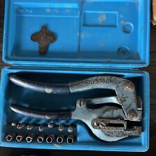 Vintage Roper Whitney  Co. Jr. Hand Punch With Case picture