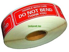 One Roll 1000 1 x 3 DO NOT BEND HANDLE WITH CARE Stickers Labels Easy Peel picture