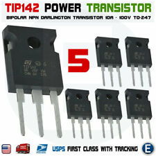 5Pcs TIP142 Power Transistor NPN Bipolar Darlington 100V 10A TO-247 USA picture