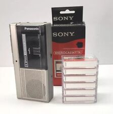 Vintage Panasonic Model RN-108 Microcassette Recorder 2 Speed + 6 New Sony Tapes picture