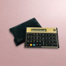 Vintage Hewlett Packard 12C Gold Financial calculator + Official HP Slip Case picture