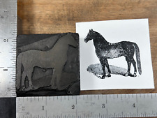Vintage Large Horse Letterpress Printer Block Stamp picture
