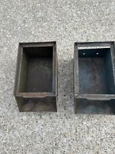 Lot of 2 Vintage Stackbin No. 0 Stackable Metal Hardware Organizers Industrial picture