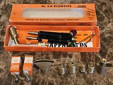 Vintage National Koolite 3a Blowpipe, casting torch with Many Extra Tips In Box picture