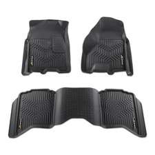 Dodge Ram 2500 3500 10-18 1500 09-23 Crew Cab All Weather Floor Mats TPE 3PCS picture