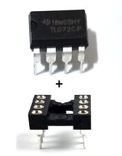 10PCS TL072CP + Sockets - Low Noise JFET Dual Op-Amp DIP-8 IC picture