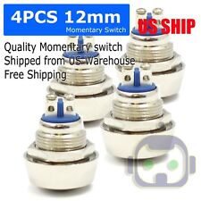 4PCS 12mm Start Horn Momentary Stainless Steel Metal Push Button CAR Switch picture