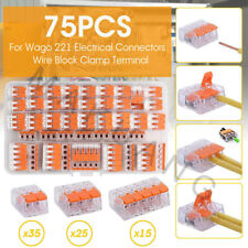75PCS  Wago 221 Electrical Connectors Wire Block Clamp Terminal Cable Reusable picture