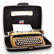 Smith Corona 1974 Galaxie Twelve XII 2 Tone Tan/Yellow Manual Typewriter picture