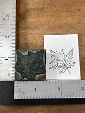 Vintage Tree Leaf Oak Maple Letterpress Printer Block Stamp picture