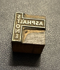Asphalt Stone -- vintage letterpress printing block picture