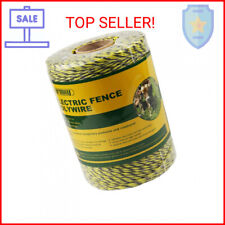 Farmily Portable Electric Fence Polywire 1312 Feet 400 Meter 6 Conductor Yellow  picture