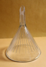 Vintage Mooney Airvent Apothecary Glass Lab Funnel Ribbed 4 oz picture