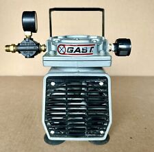 GAST DOA-P161-AA Vacuum Pump w/ Continental Precision Instruments 60 PSI Gauge picture