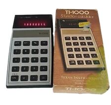 Works-Vintage Texas Instruments TI-1000 5 Function Calculator w/ Original Box picture