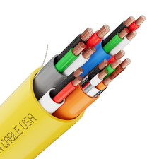Syston Access Control Composite Cable, Plenum-Rated/Cl3P/Cmp, Yellow, 100FT picture