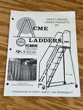 Vintage Catalog ACME Ladders Inc 1980 Safety Quality Dependability MHEDA Sales picture