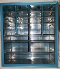 Vtg 21 Drawer Akro Mils Metal Parts Storage Cabinet Organizer Dividers P2 picture
