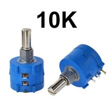 10K Ohm Rotary Potentiometer Pot 10 Turn Variable Dial Resistor picture