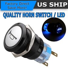 USA 12V 19mm Momentary LED Marine Car Stainless Horn Push Button Light Switch picture