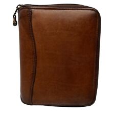 Vintage Franklin Covey Genuine Leather Spacemaker Planner 6-Ring Binder Brown picture
