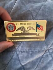 Vintage Social Security Metal ID Card FOP Fraternal Order Of Police picture