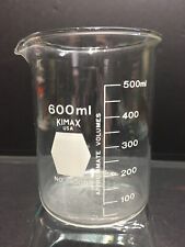 Vintage Kimax 14000 600 ml Lab Glass Beaker  picture
