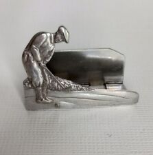 Seagull Pewter Putting Golfer Business Card Holder Vintage 1989 picture