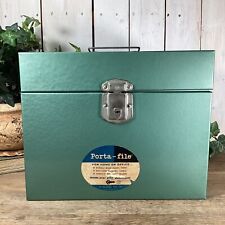 Vintage Porta File Metal File Box With Key 10