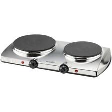 Brentwood Appliances Hot Plate 7.5 Inch Electric Silver Metal 700 Watt 2 Burner  picture