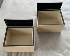 Vintage c 1990s COACH Desktop Leather Storage Boxes ~ Set of 2 ~ Made in Spain picture