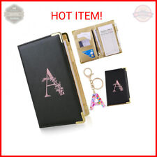 FIODAY Server Books Alphabet Waitress Book Cute Waiter Book Zipper Pocket Leathe picture