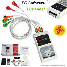 USA Fedex 24 hours 3 Channel ECG/EKG Holter Monitor System Software,CONTEC NEW picture