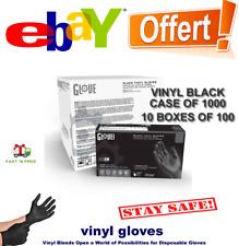 Gloves Case of 1000 pcs - 10 boxes of 100 Vinyl Gloves Large Size. picture