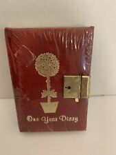 Vintage 1 Year Diary With Lock Sealed Red picture