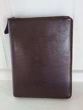 Vintage Franklin (Covey) Brown Full Grain Leather Classic Planner 7-ring Binder picture