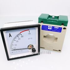US Stock AC 0 ~ 50A Analog AMP Current Panel Meter Ammeter & Current Transformer picture