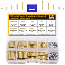 Csdtylh 400Pcs M2 Motherboard Standoffs&Screws&Nuts Kit, Hex Male-Female Brass S picture