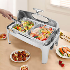 2-Pan Food Warmer Buffet Dish Stainless Steel Chafing Heating Dish Server Dish picture