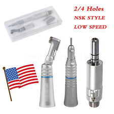 NSK Style Dental Slow Low Speed Handpiece Straight Contra Angle Air Motor 2/4H picture