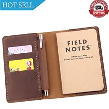 Fasjosma Leather Notebook Cover for Field Notes, Handmade Journal Cover for Mole picture