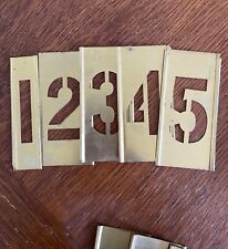 Brass Stencils Vintage Young Bros. Stamp Works Inc. 2.5 Inche Numbers picture