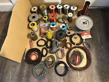 Vintage Lot of Various Wires (Cooper, Nichrome, Solder, In Plastic And Fabric Br picture